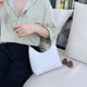 thumbnail image 2 of Vintage Mujer Patente PU Underarm Bag Casual Small Hobos Bolsos (Blanco) Tmvgtek Oficina Multiescena Multifunción, 2 of 9