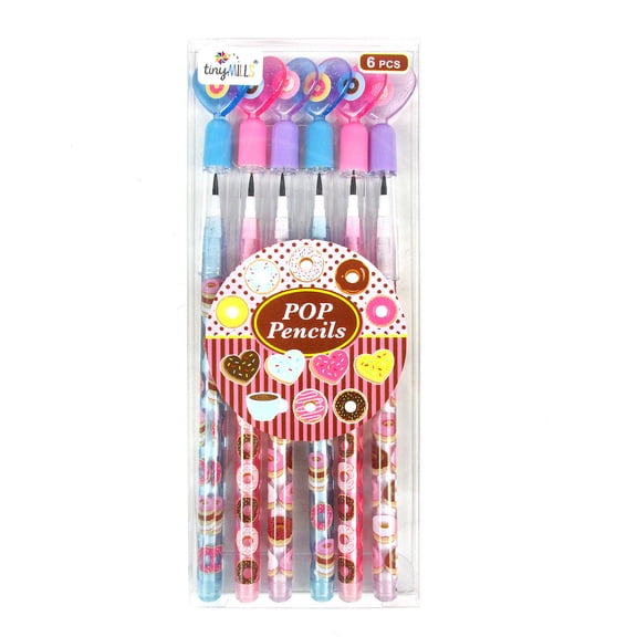 Donut Stackable Point Pencils - Set of 6