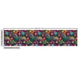 thumbnail image 3 of Ambesonne Tropical Fabric by the Yard Upholstery, Flowers Exotic Overlapping, 1 Yard, Sea Blue Dark Magenta, 3 of 5
