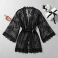 thumbnail image 6 of Vjnyvs Women's Dressing Gowns, Lace-up Nightgown, Satin Kimono Morning Robe Bridal Ladies Lace Trim Sexy Bathrobes Nightwear Bridesmaid Robes, 6 of 7