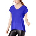 thumbnail image 1 of bar III Camiseta básica mixta para mujer, azul, mediana bar III  Camiseta básica, 1 of 2