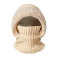 thumbnail image 5 of CYSFASHION 3 In 1 Beanie Hat for Women Fall Fashion Women's Hats & Caps Face Mask Cozy Winter Scarves Beige, 5 of 8