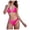 Hot Pink, variant on Women Thong String 2 Piece Bikini Set Cheeky Halter Swimsuit