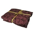 thumbnail image 2 of Northlight 50" x 60" Plush and Velvet Faux Fur Throw Blanket - Burgundy/Black, 2 of 4