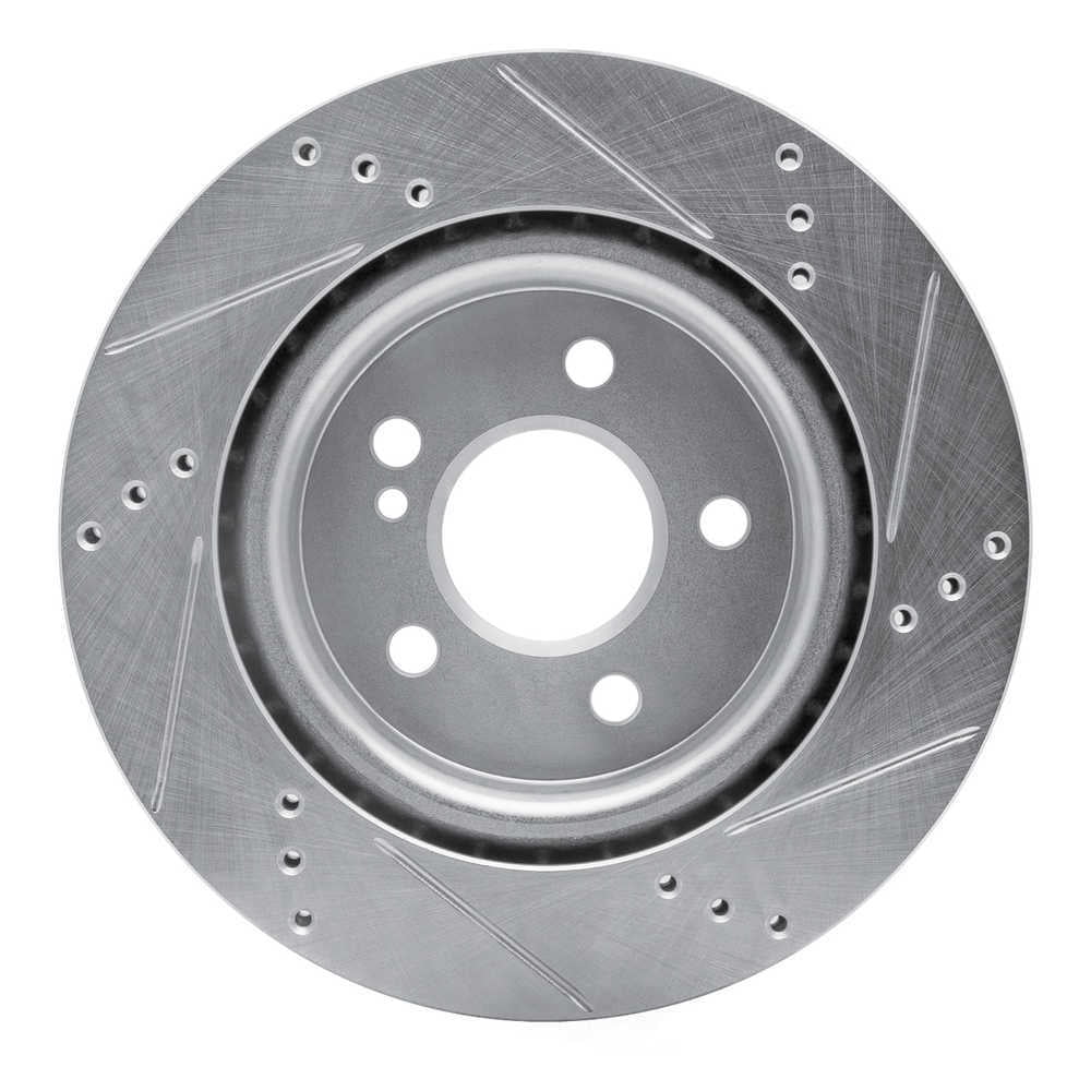 Dynamic Friction Company 631-63163L DFC Brake Rotor - Drilled And Slotted - Silver