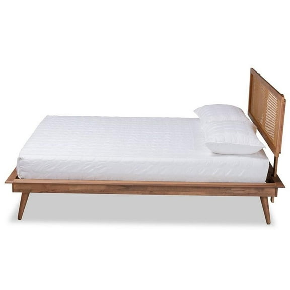 Bowery Hill Walnut Brown Finished Wood and Full Size Platform Bed