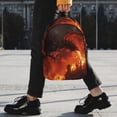 thumbnail image 2 of Lukts Fiery Dragons Castle Attack Pattern 15 Inch Student Backpack, Waterproof Laptop Backpack with Adjustable Shoulder Straps, Lightweight Travel, Campus Backpack, Unisex, 2 of 6