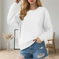 thumbnail image 2 of uvwlwu Sweatshirts Heavyweight Crewneck Sweatshirt For Oversized Color No Hood Pullover With Contrast Panels Casual Streetwear Top Winter Clothes(Size:XL), 2 of 4