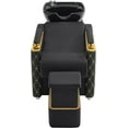 thumbnail image 5 of BarberPub Backwash Shampoo Station Chair with Ceramic Hair Wash Bowl for Salon and Spa 8613 Black&Gold, 5 of 6