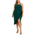 thumbnail image 1 of Emerald Sundae Womens Ruffled Long Party Cocktail Dress, Green, Plus Size, 14, 1 of 1