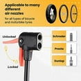 thumbnail image 5 of Hycline Bike Floor Pump Presta and Schrader Valve 160 PSI High Pressure with Gauge, 5 of 8