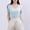 Light Blue, variant on Women's T-Shirt, Casual Short Sleeve U-Neck Top, Soft Stretch Blouse for Women