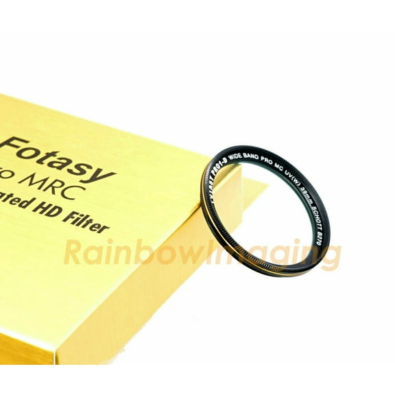 Fotasy 39mm Ultra Slim UV Protection Lens Filter, Nano Coatings MRC Multi Resistant Coating Oil Water Scratch, 18 Layers Multi-coated 39 mm MCUV Filter, Transmission Rate &ge; 99.7%, Schott B270 G