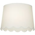 thumbnail image 3 of Springcrest Collection Hardback Scallop Empire Lamp Shade White Medium 13" Top x 15" Bottom x 11" High Spider with Replacement Harp and Finial Fitting, 3 of 7