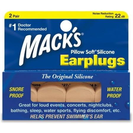 Mack's Pillow Soft Earplugs 2 Pairs (Pack of 6)