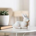 thumbnail image 3 of GUOOL 2 Pieces Modern Ceramic Rabbit Figurine, Sculpture Decor Ornament Bunny, 3 of 9