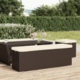 thumbnail image 1 of vidaXL Ottoman Bench with Cushion Brown 110x30x40 cm Poly Rattan, 1 of 5