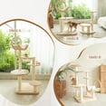 thumbnail image 6 of Happy & Polly Transformable Cat Tree,Large 3-in-1 Installation 56.3"H Solid Wood Cat Tower, 6 of 9