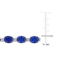 thumbnail image 2 of 32 Carat (ctw) Lab-Created Blue & White Sapphire Bracelet in Sterling Silver (7  Inches), 2 of 3