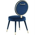 thumbnail image 2 of Meridian Furniture Brandy Navy Velvet Dining Chair, 2 of 6