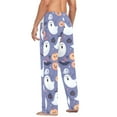 thumbnail image 3 of FORMRS Mens Pajama Pants with Pockets Sleepwear Lounge Bottoms Sizes S-2XL, Blue Cute Halloween, 3 of 7