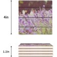 thumbnail image 3 of FMSHPON Lavender Set of 8 Coaster for Drinks, Absorbent Ceramic Stone Coasters Cup Mat with Cork Base for Home Kitchen Room Coffee Table Bar Decor, 3 of 4
