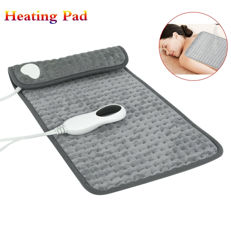 Snailax Large Heating Pad for Back Pain Relief, Heat Pads for Neck and  Shoulders, Cramps, Electric Portable Heated Pad with Fast Heating & 5  Massage