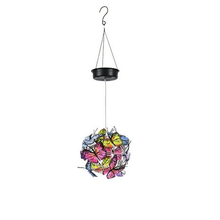 

Dpityserensio Solar Outdoor Butterfly Ball Light Garden Decoration Solar Chandelier with Butterfly Decoration Power Supply Waterproof Garden Courtyard Passage
