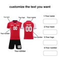 thumbnail image 4 of Custom Football Kit Set for Adult and Child, Name Number Team Logo DIY Family Match Personalized Jersey Shirt Shorts Set, Dad and Son Matching Outfits Red XS, 4 of 6