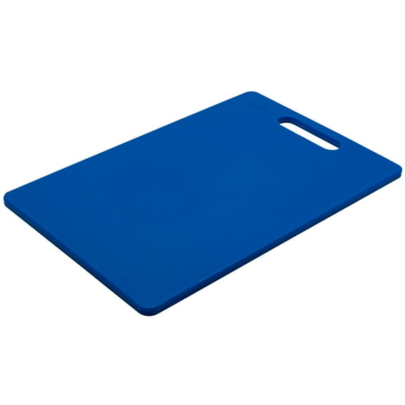 12" x 18" Blue Plastic Cutting Board w/ Handle, Each