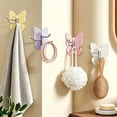 thumbnail image 3 of Swivel Hook, Butterfly Design Triple Hanging Arm Wall Mounted Holder Heavy Duty Multi Purpose Organizer for Coats Bags Towels Keys 6.6 to 11 Lbs Capacity Tool White, 3 of 5