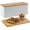 Ear of Wheat White, variant on Large Bread Box for Kitchen Countertop Corner Breadbox for Homemade Bread Metal White Honeycomb Pattern Embossed Bread Storage Container Bin with Bamboo Lid