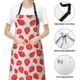 thumbnail image 6 of Lsque Strawberries Waterproof Apron Chef Aprons for Men Heavy Duty Chemical Work Apron Extra Long Grilling Aprons with Adjustable Bib Apron, 6 of 9