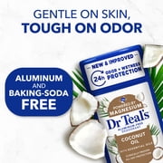 Dr Teal's Aluminum Free Deodorant, Coconut Oil with Essential Oils, 2.5 oz