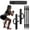 Black, variant on Ueasy Vertical Jump Trainer with Resistance Bands, Ankle Straps & Waist Belt - for Boxing, Basketball, Football Training (60LB-150LB Options)