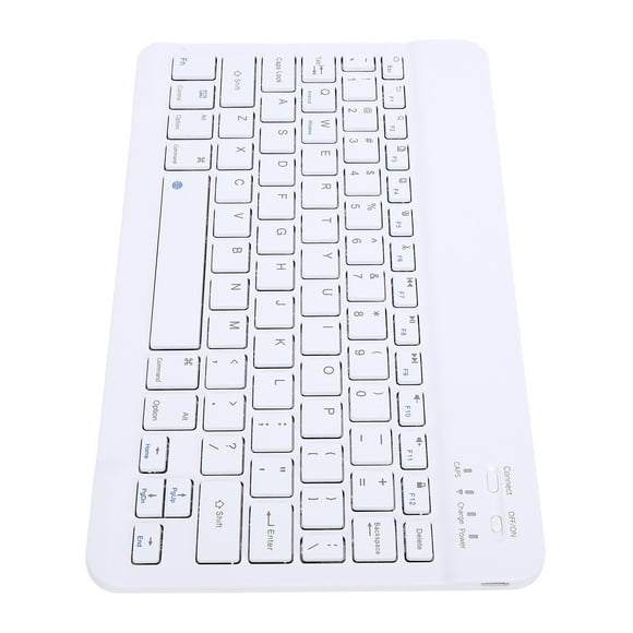Ultra Slim BT Keyboard, 10 Inch Portable Cordless Keyboard with Square Chocolate Keycaps, Ergonomic Compact Keyboard for IOS, for , for  Laptop Phone Tablet
