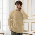 thumbnail image 2 of Wdgfv Men's Crewneck Pullover Sweater Waffle Textured Knitted Sweaters Casual Loose Fit Sweaters with Ribbing Edge, 2 of 8