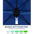 thumbnail image 4 of IdealHouse 10 ft Solar Light Patio Umbrella, Outdoor Table Umbrella with Tilt Crank & 8 Ribs, Waterproof UV Protection for Garden Backyard Poolside Patio Deck, 4 of 6