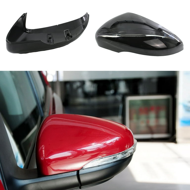 Farfi Rearview Mirror Cover Car Styling Glossy Black Driver Front 