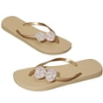 thumbnail image 4 of Women’s Bow Thong Flat Flip Flops, PVC Non-Slip Open Toe Beach Slippers, 4 of 6