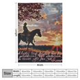 Autua Horse Sunset Inspirational Warm Lightweight Fleece Blanket for