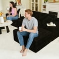 thumbnail image 3 of SaniCosi 108" Cloud Sectional Couch Sofa with L-Shape Chaise, Modern Modular Sofa Couch with Deep Seat, Upholstered Couches for Living Room Bedroom, No Assembly Required, 3 of 7