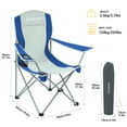 thumbnail image 3 of KingCamp Lightweight Folding Outdoor Camping Chair, Blue/Grey (2 Pack), 3 of 12
