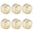 thumbnail image 1 of NETSENG Metal Mesh Napkin Rings, Gold Napkin Rings for Dinner Party, Wedding, Birthday, Family Gatherings,6 Pack, 1 of 4