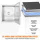 thumbnail image 3 of VEVOR - Hielera empotrable de acero inoxidable de 71 cm de largo x 40 cm de ancho x 43 cm de alto, contenedor de hielo comercial con tapa abatible, barra de hielo para cocina al aire libre de 40 qt, 3 of 9
