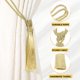 thumbnail image 3 of Uxcell Sujetadores de Cortinas, Paquete de 4 Sujetadores de Cortina Elegantes Hechos a Mano con Clips de Ventana con Borlas, Soporte Decorativo, Tono Dorado, 3 of 7