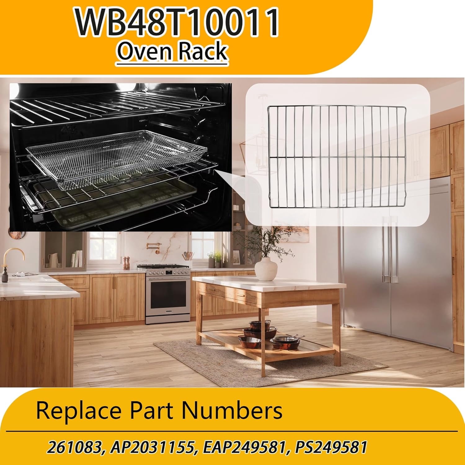 Oven Rack for Range GE, Ken-More Oven 261083, AP2031155, EAP249581, PS249581, 24" x 17.7"