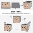 thumbnail image 4 of Set of 6 Collapsible Oxford Fabric Storage Cubes with Handles, Foldable Closet Organizer Bins for Clothes, Toys, Shelves, Home & Kitchen Beige Symmetry, 4 of 7