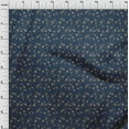 thumbnail image 3 of oneOone Cotton Jersey Navy Blue Fabric Leaves & Flower Dress Material Fabric Print Fabric By The Yard 58 Inch Wide, 3 of 4
