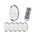 thumbnail image 1 of Paquete de 6 luces LED para armario, luces inalámbricas con sensor de movimiento para interiores, focos LED a batería, iluminación debajo de los gabinetes para armarios y gabinetes de cocina (blanco n, 1 of 4